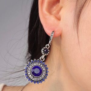 Sunflower Dangle Earrings Bohemian Vintage 2.3”